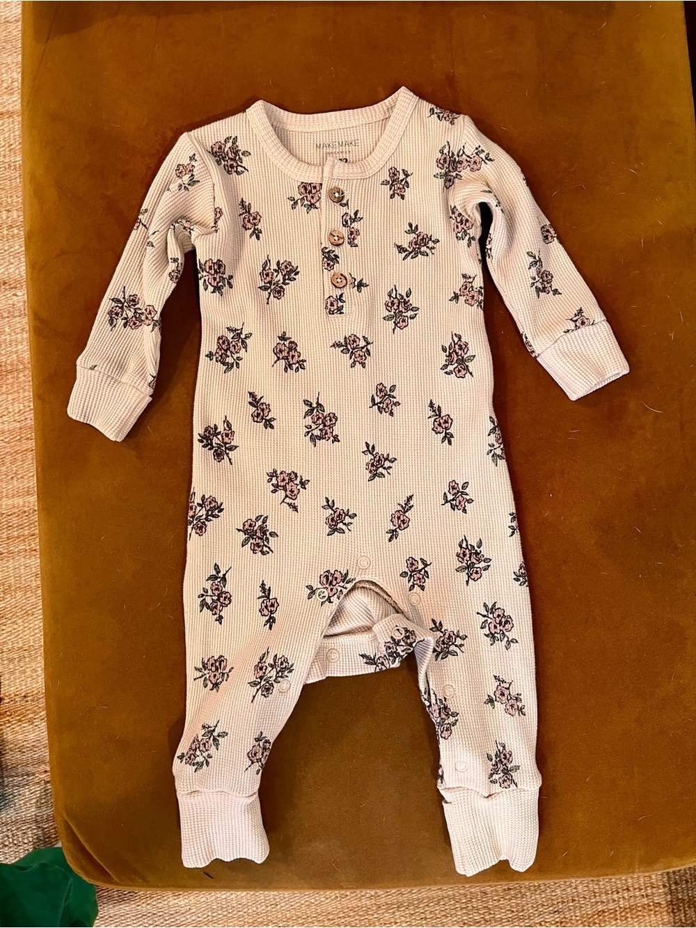 Waffle Floral One-Piece